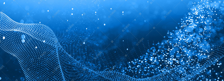 藍色簡約 電子科技的線條炫光之美